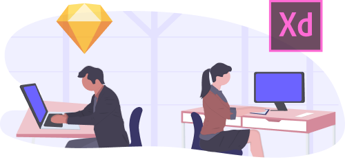 Designers working on intuitive interfaces